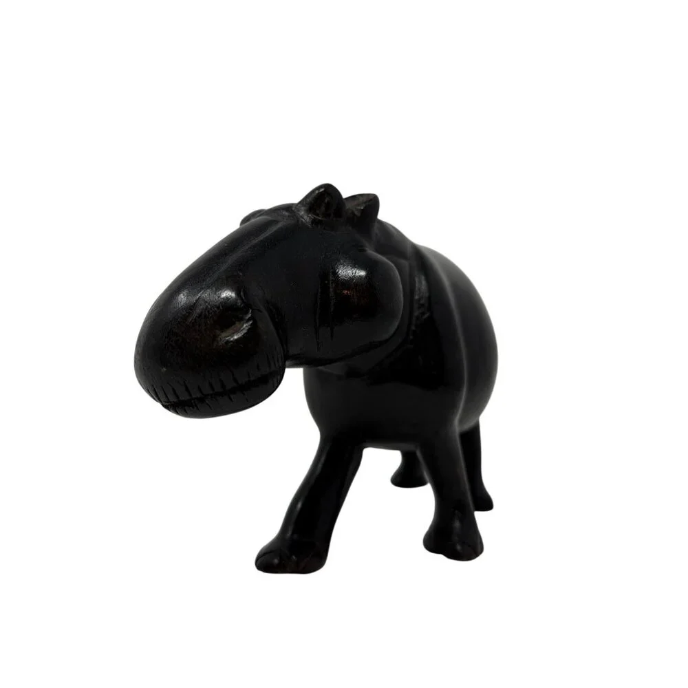 Vintage‎ Ironwood Hippo Figurine 8